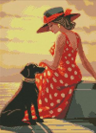 Алмазна мозаїка "ранкова прогулянка" ©art_selena_ua amo7645 ідейка 40х40 см