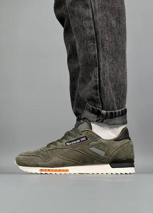 Мужские кроссовки reebok classic m army green \ smb