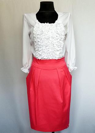 Стильное платье, комбинированный фасон. турция. новое, р-р 42-48