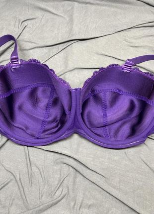 Идеальный фиолетовый кружевной сексуальный секси бюстгальтер лифчик с паролоновими чашками без пушапа с косточками чашка d f g h5 фото