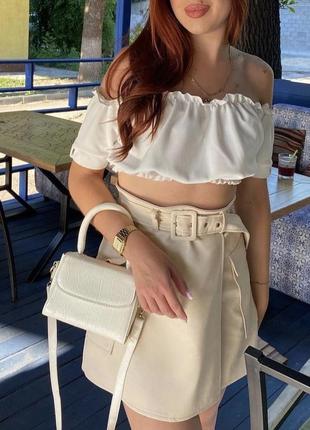 Спідниця екошкіра