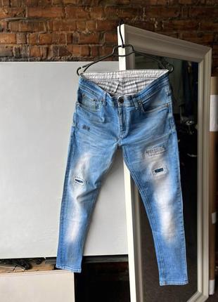 Pull&amp;bear men’s blue denim jeans джинси