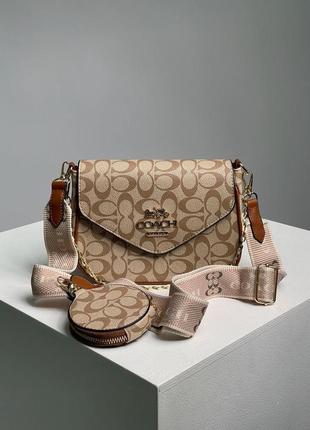 Женская сумка coach в расцветках, сумка коач, брендовая сумка, клатч, кросс боди, сумка 2в1, модная сумка