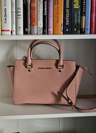 Сумка michael kors selma saffiano leather medium satch