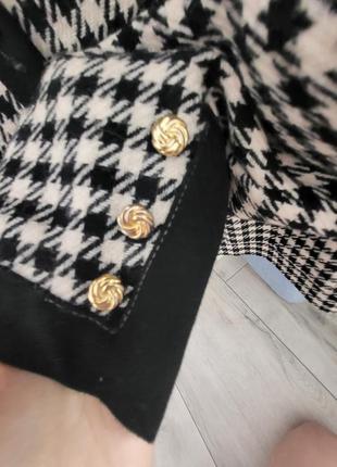 Щерстяной пиджак блейзер гусиная лапка6 фото