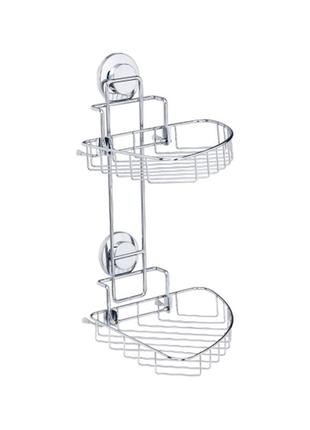 Кошик на вакуумних присосках подвійний s38 212×252×373 мм тм aquatica