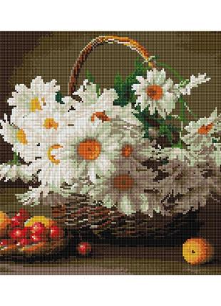 Алмазная мозаика "полевые ромашки" brushme dbs1004 40х50 см