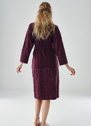 Nusa халат жіночий фіолетовий s,m,3xl5 фото