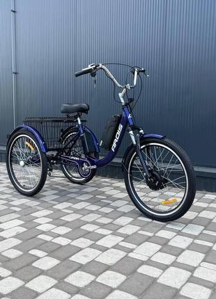 Триколісний електровелосипед 24" cubic-bike liman blue 500w 10.4 ah 48 v2 фото