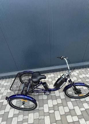 Триколісний електровелосипед 24" cubic-bike liman blue 500w 10.4 ah 48 v4 фото
