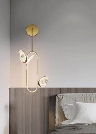Бра настенное led b1201-2-k золото 58х32х15 см.