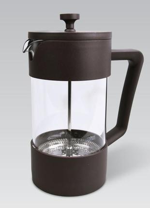 Френч-пресс для чая и кофе 1000мл maestro mr-1659-1000 чайник заварник с прессом стеклянный4 фото