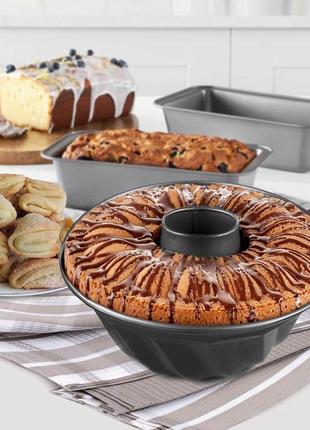 Форма для випікання кругла 25х10.5 см maestro mr-1100-25 форма для випікання кексів