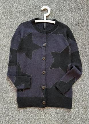 Шикарная удлиненная шерстяная кофта свитер кардиган от marc cain7 фото