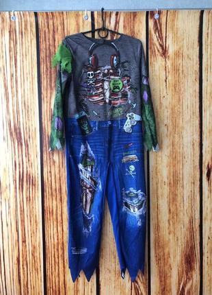 Комбинезон скелет на хкллоуин