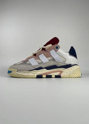 Кроссовки adidas niteball (бежевые с

розовым)