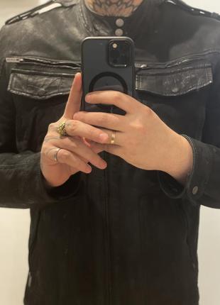 Шкіряна куртка pepe jeans london м-л розмір.