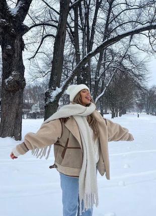 Шарфик,шарф кашемировый,пушистый,тёплый,длинный зимний шарфик