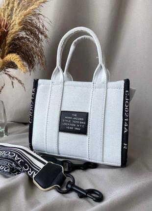 Сумка marc jacobs tote bag mini white9 фото