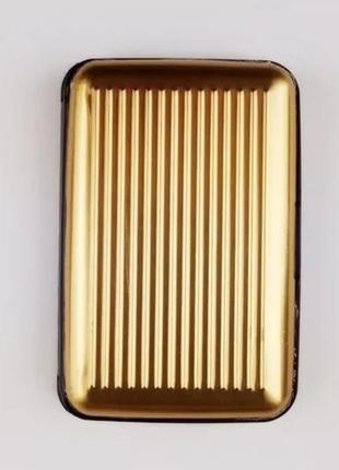 Картхолдер / чохол для банківських карт (золотистий)1 фото