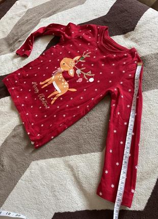 Новый праздничный лонгслив primark 2-3 5