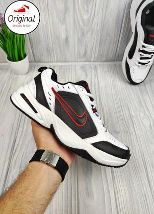 Мужские кроссовки nike air monarch thermo white black red