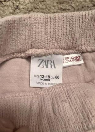 Теплые брюки лосины 12 18 мес 86 см zara вязанные4 фото