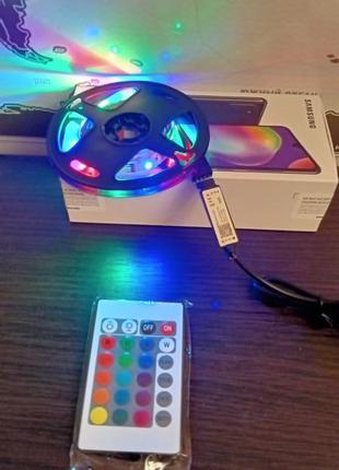 Usb led 3m пульт и управление с телефона rgb1 фото