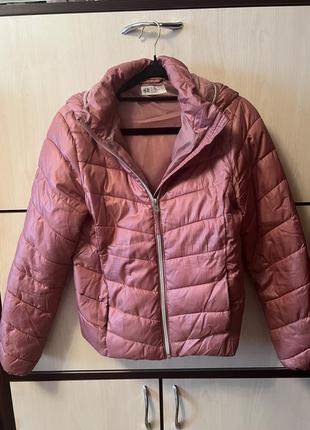 Девчачья розовая куртка, 11-12 лет, h&m