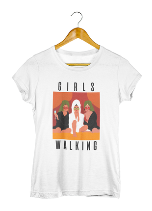 Футболка с принтом для девичника "girls walking. девочки гуляют. девичник" push it3 фото