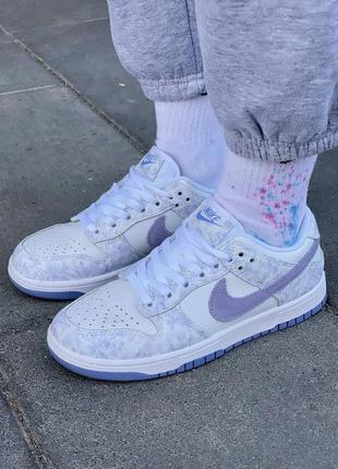 Кросівки nike dunk low purple pulse white/ light blue dm9467-500