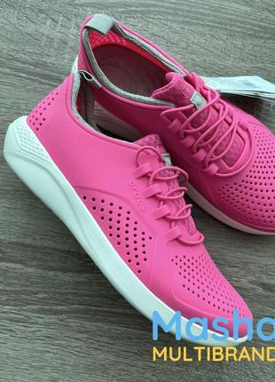 Кросівки жіночі/підліткові крокс рожеві 38 розмір, crocs pacer literide1 фото