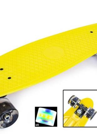 Penny board yellow светящиеся колеса