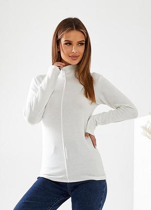 Гольф на флісі кремовий, червоний, сірий, графіт, троянда 42-463 фото