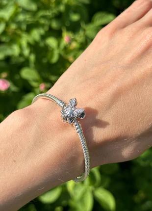 Pandora серебряный браслет «портрет минни»