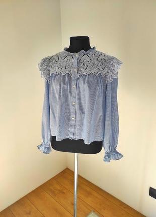 Роскошная блуза рубашка коттоновая