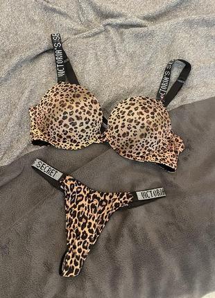 💕оригінал!💕комплект білизни victoria's secret very sexy embellished strap push-up bra set