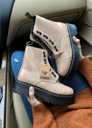 Ботинки на меху dr. michel martens jadon yellow fur