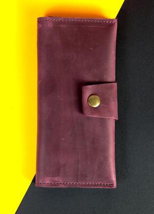 Кожаный кошелек onebl ручной роботы с винтажной кожи1 фото