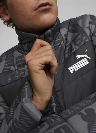 Куртка чоловіча ( оригінал) puma ess+ padded aop jacket black 849347 01.3 фото