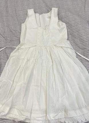Хлопковое белое платье