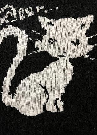 Дуже красивий і стильний брендовий в'язаний светр із котом 22.10 фото