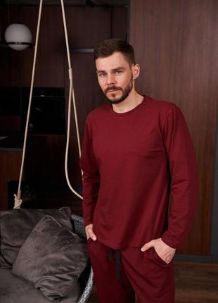 Лонгслив мужской cotton basic бордо