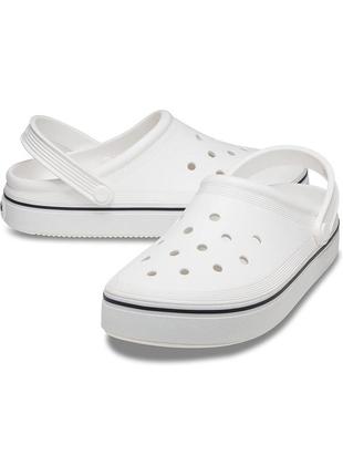 Кроксы белые crocs off court white