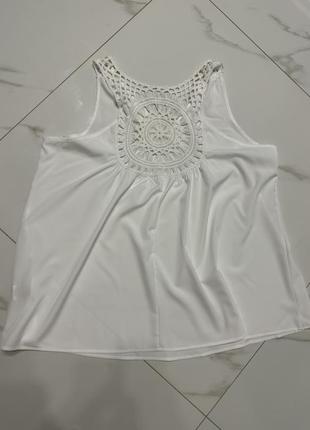 Блуза топ shein 2xl белая с декором3 фото