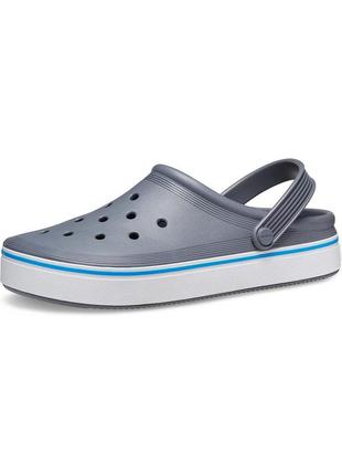Кроксы серые crocs off court grey