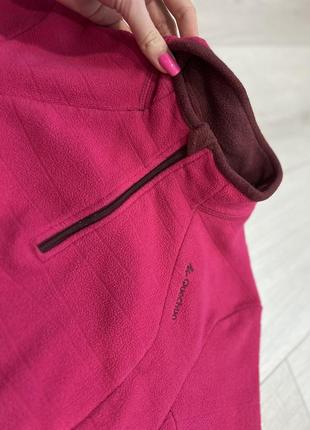 Рожева фліска тепла кофта з короткою блискавкою фліс decathlon2 фото