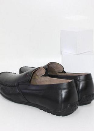 Кожаные черные туфли-мокасины2 фото
