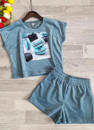 Пижама двойка футболка + шорты