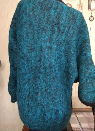 Montana винтажный мохеровый свитер  трехцветный узор3 фото